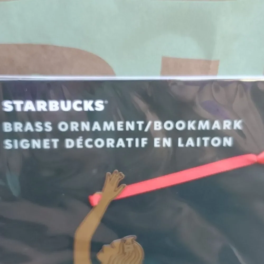 Starbucks Brass Mermaid Ornament Bookmark NWT